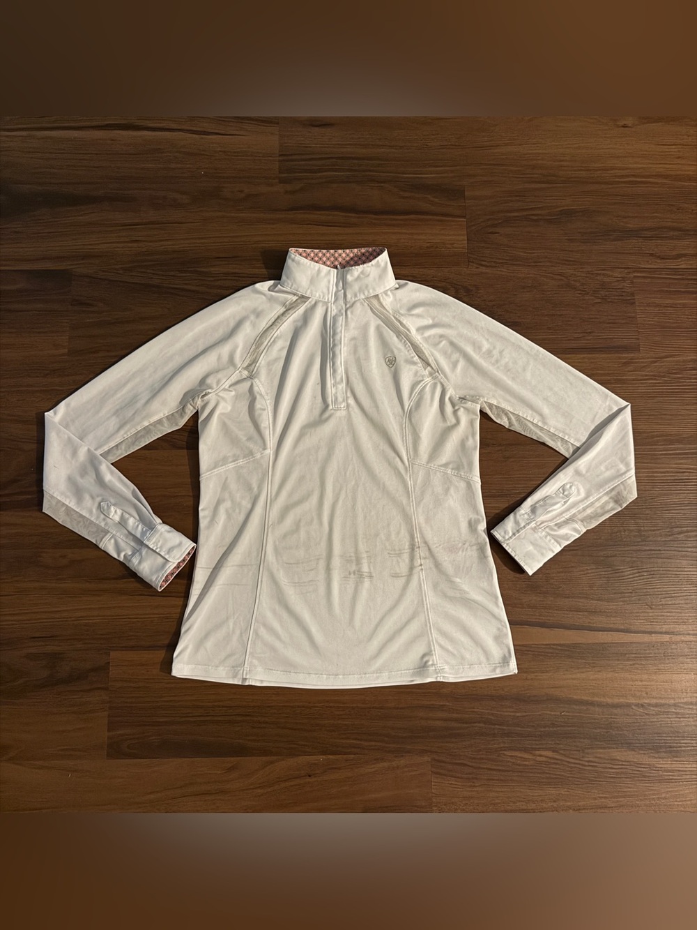 Women’s Medium White Ariat Long Sleeve Horseback Riding Show Shirt